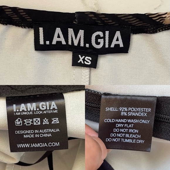 I.AM.GIA Carmel Top Black Check Plaid Halter-Tie Puff Sleeve XS EUC - Picture 4 of 10